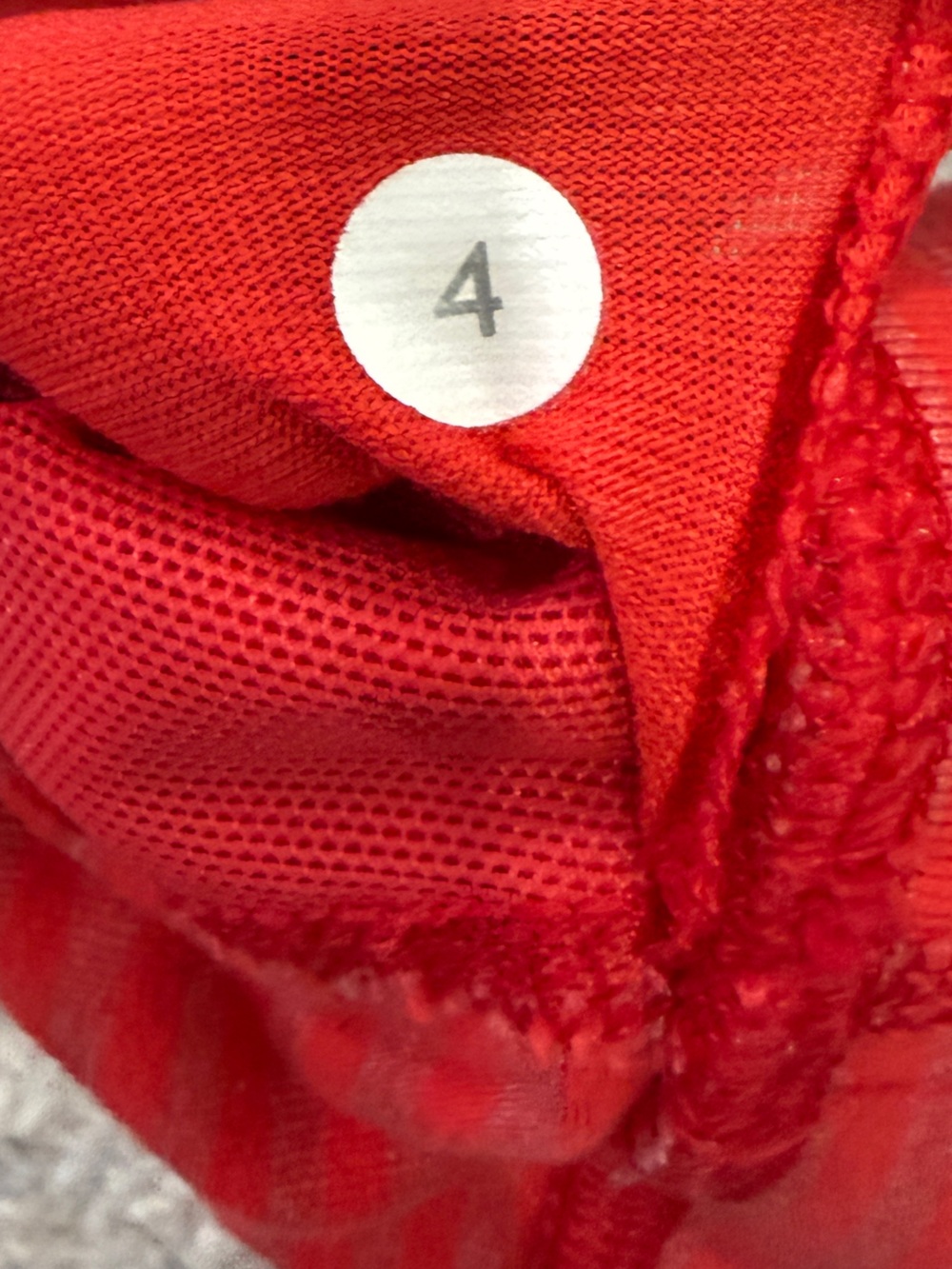 Lululemon Flow Y Bra Striped Coral Red Scoop-Neck Bralette - Picture 6 of 6